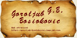 Goroljub Bosioković vizit kartica